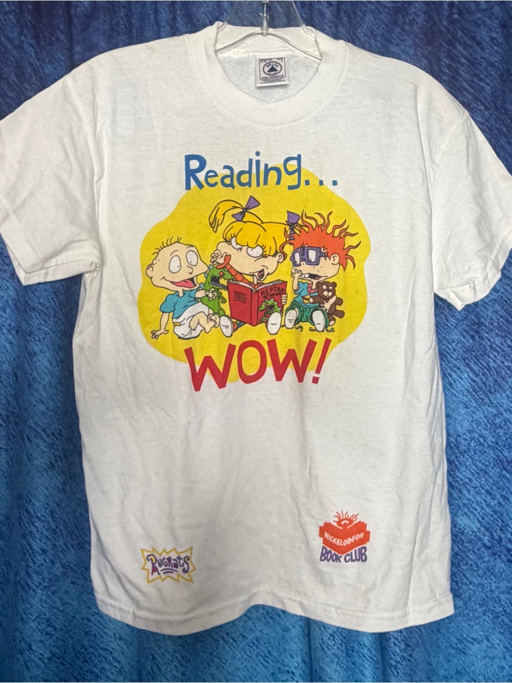 Delta White Nickelodeon Rugrats "Reading... WOW!" Kids Tee